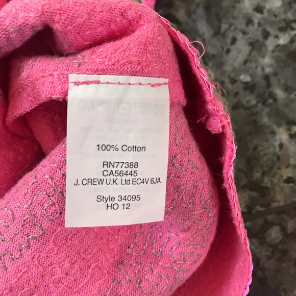 J crew sequin tank top pink gray striped XXS flaw - Picture 4 of 8